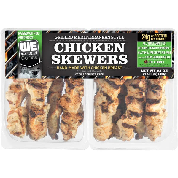 West End Cuisine Grilled Chicken Skewers 14 ct, 2 oz