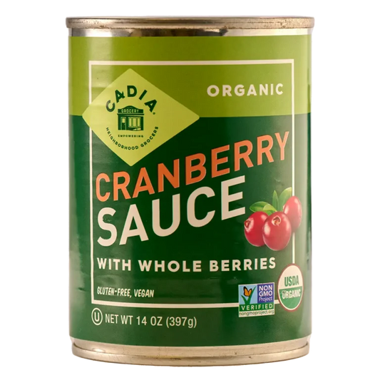 Cadia Organic Cranberry Sauce w/Whole Berries, 14 oz