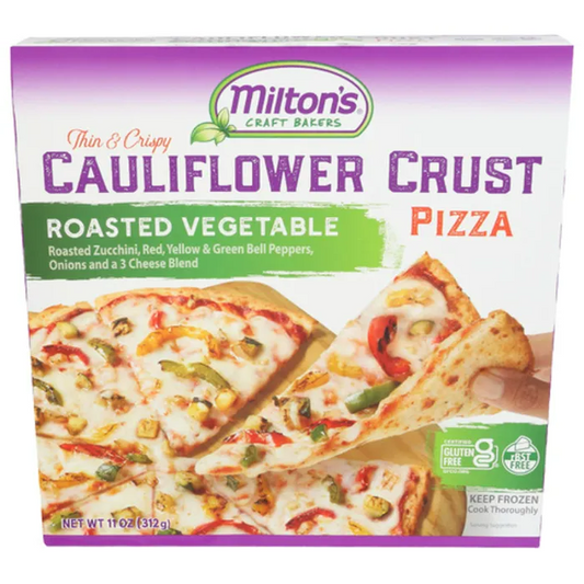 Milton's Frozen Roasted Vegetable Cauliflower Crust Pizza, 11 oz