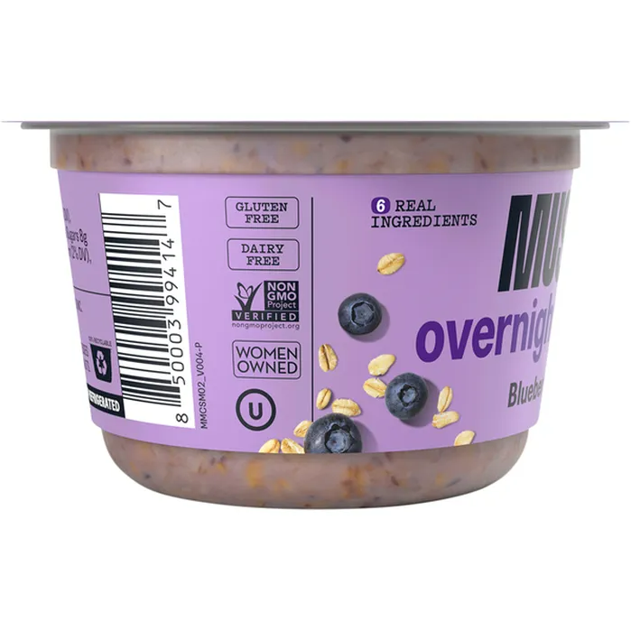 MUSH Wild Blueberry Ready to Eat Oats, Gluten and Dairy Free, 1 count